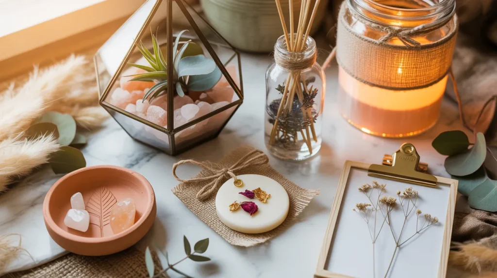 10 dreamy home aesthetic DIY projects for a mindful sanctuary flat lay
