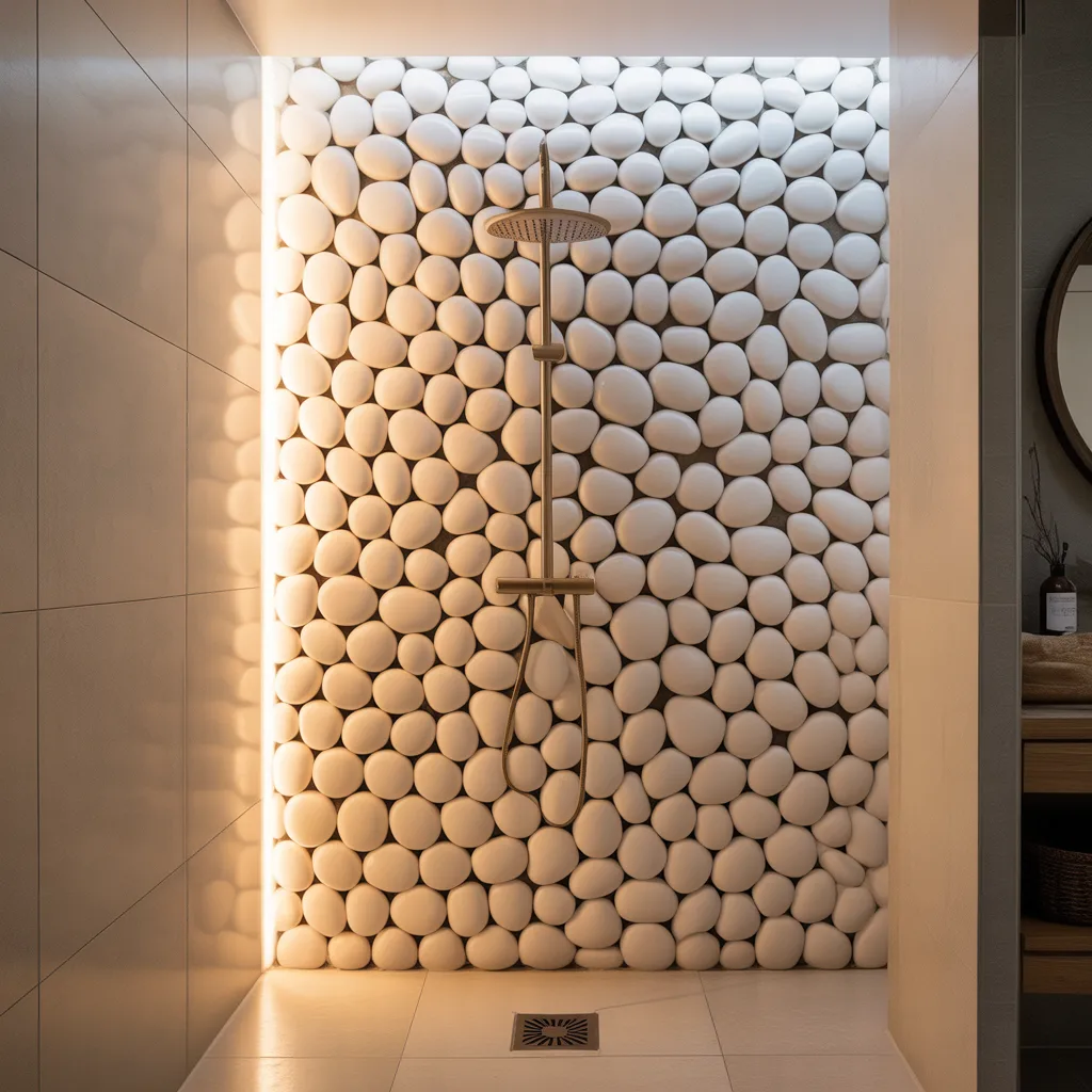 organic curved edge shape bathroom wall tiles natural grotto 2026