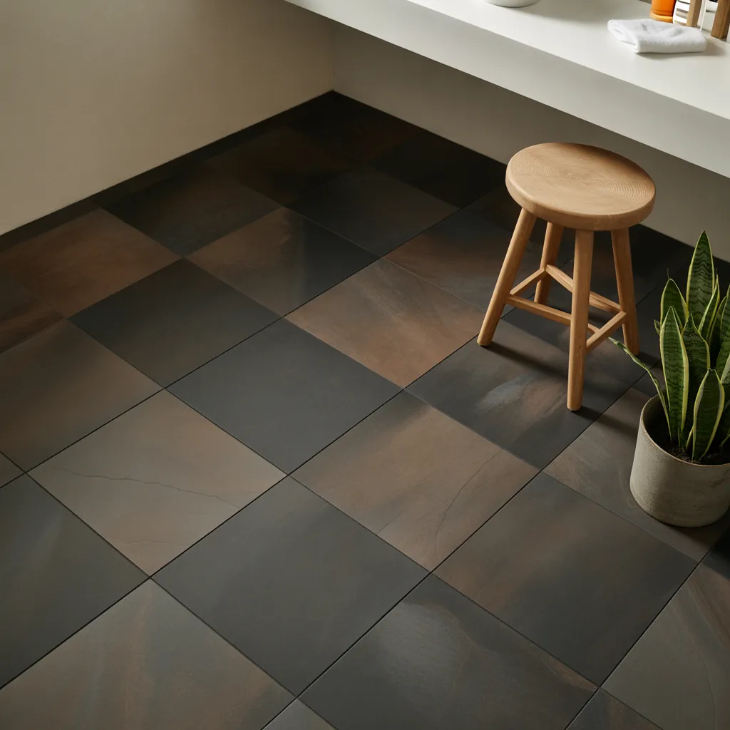 slate look porcelain R11 slip resistance bathroom floor tiles 2026