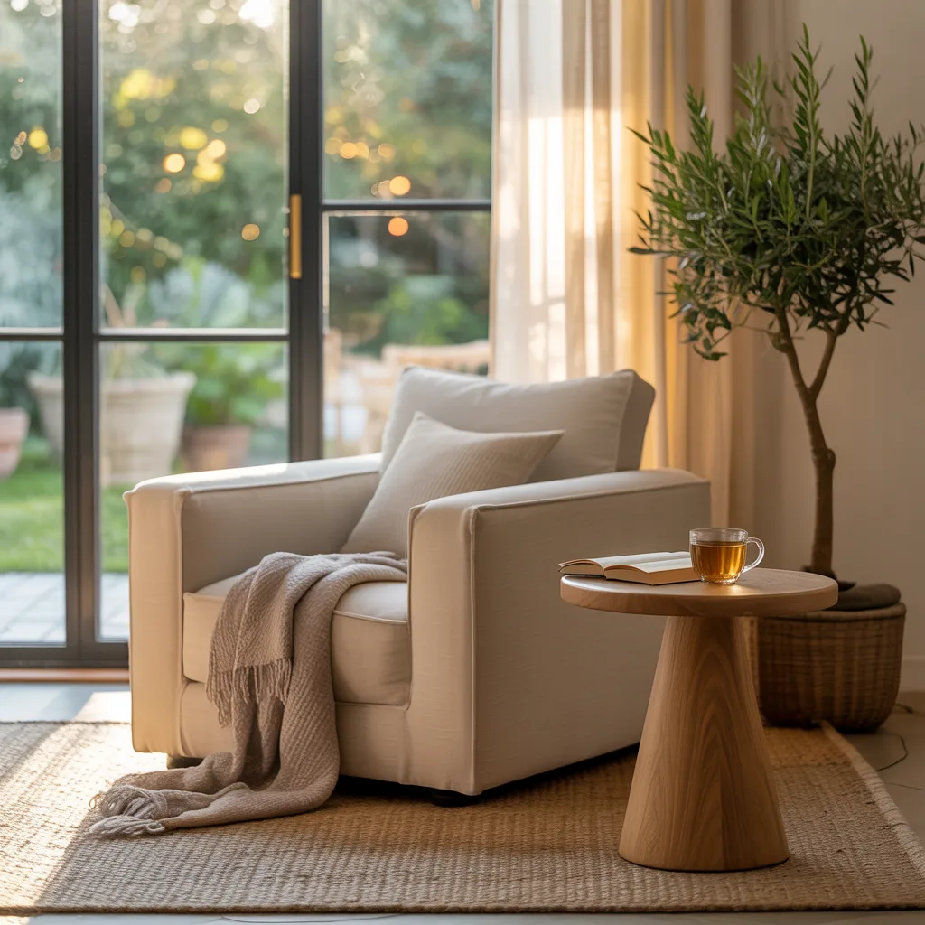 Technology-free relaxation corner minimalist home

