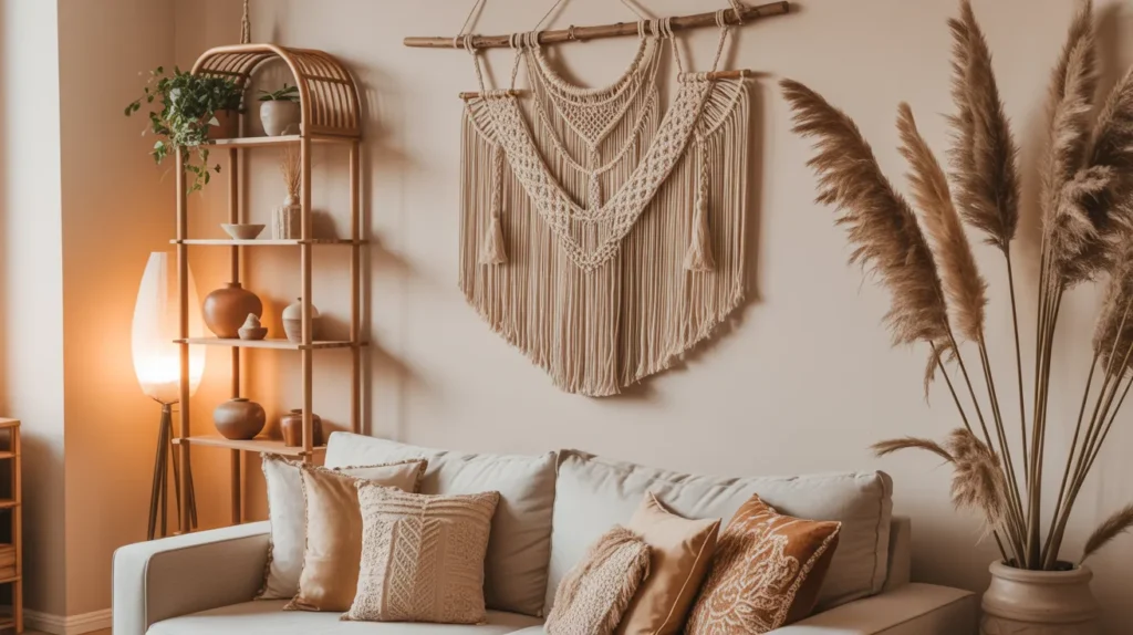 9 artistic bohemian wall ideas for cozy spaces with macrame and earthy decor