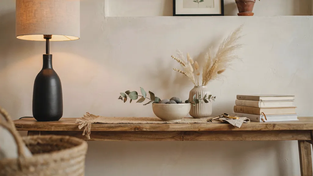 Console table decorating ideas for entryway