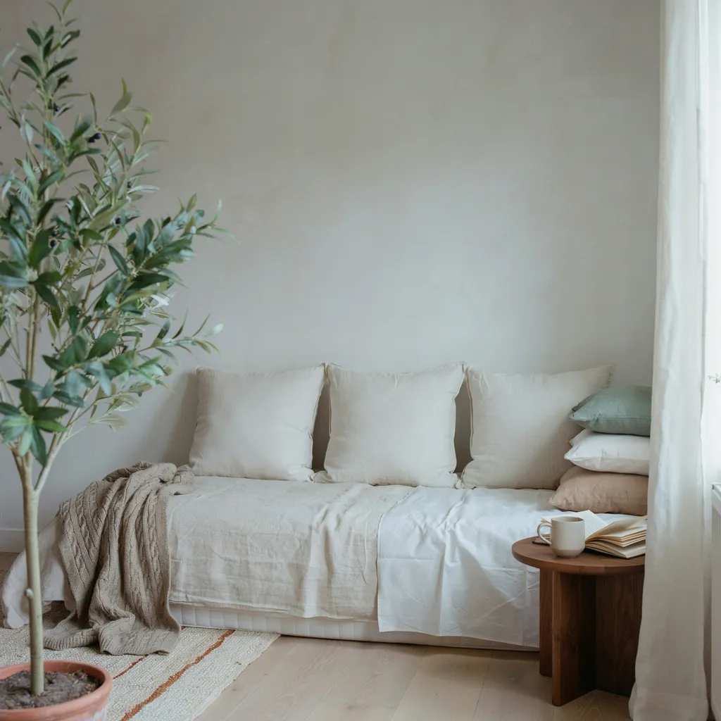 Euro shams styled as dorm daybed