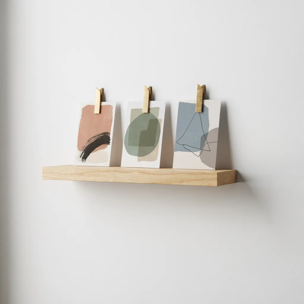 Oak display ledge art print DIY gift set