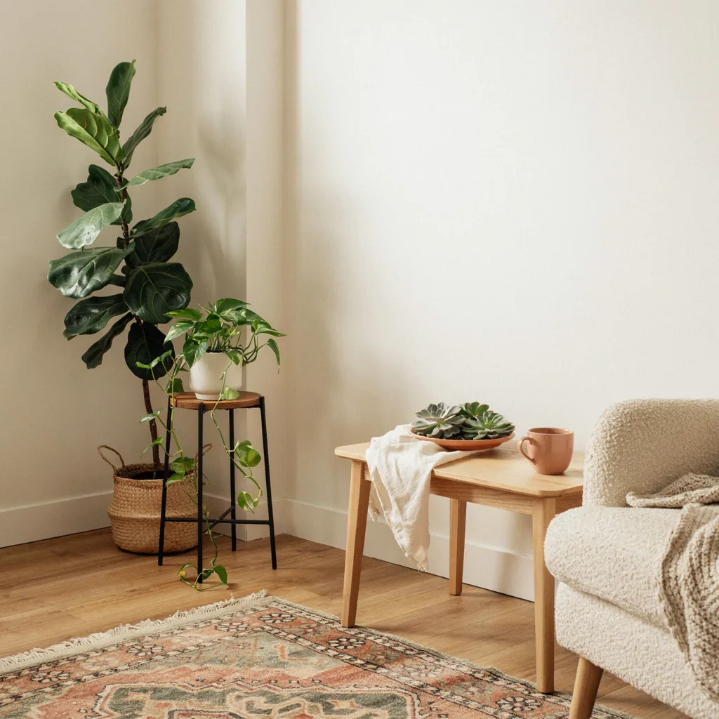 Plants grouped at different heights