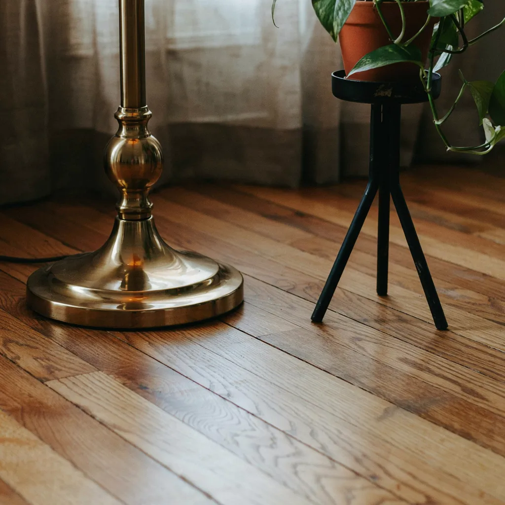 Brass and black iron metal accents