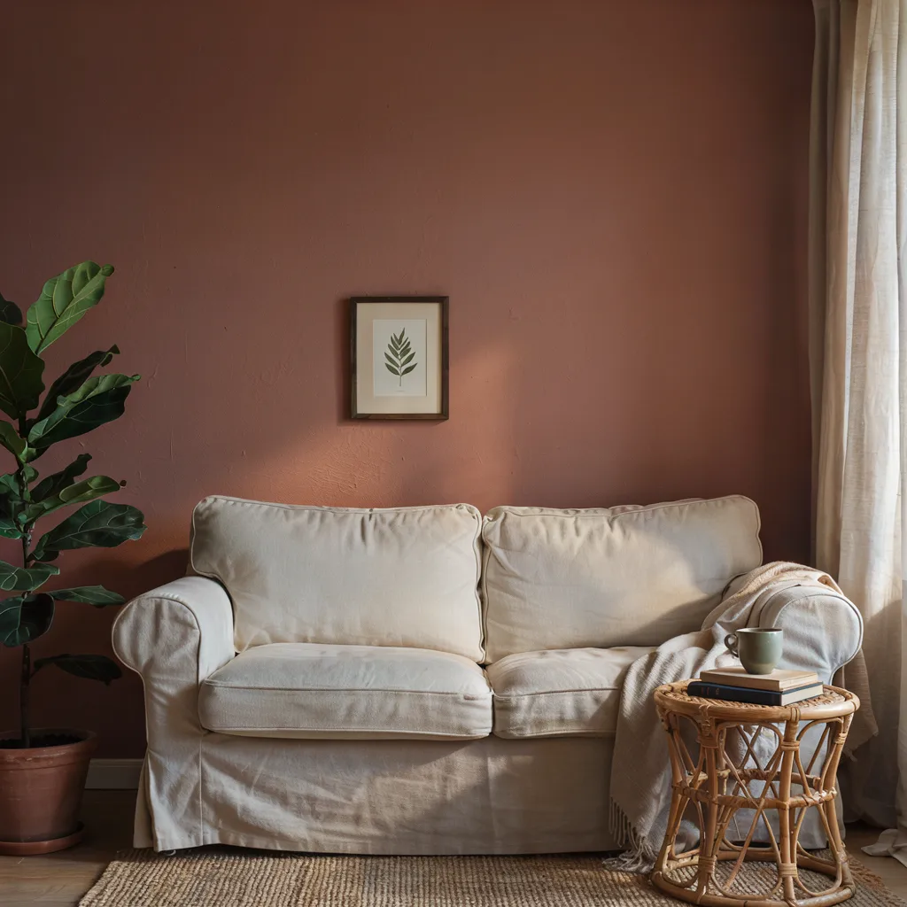 Terracotta accent wall