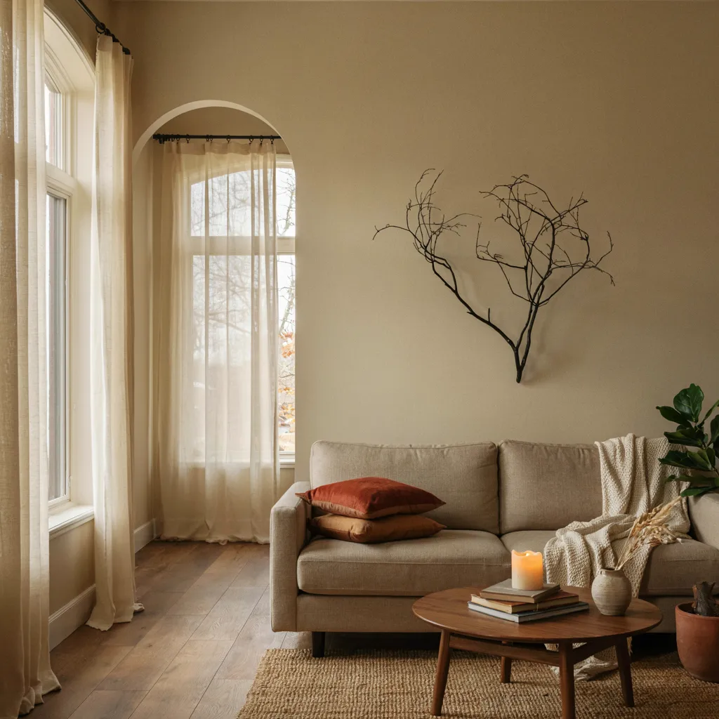 Iron branch wall sculpture