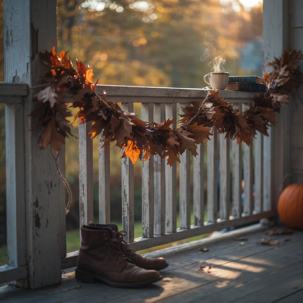 Pressed leaf garland